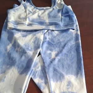 Kimberly Blue and White Tie-Dye Top